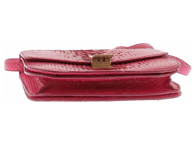 Céline Borsa "Classic box" in pitone rosa - vista 7