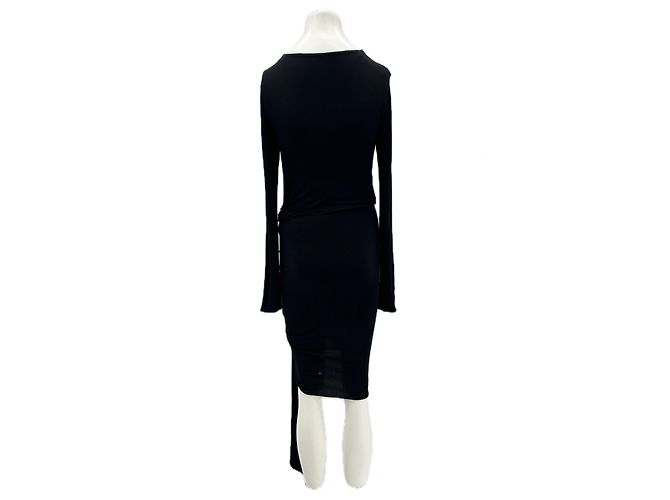 Schwarzes Viscose Kleid von Alexandre Vauthier Größe 38 - Ansicht 2
