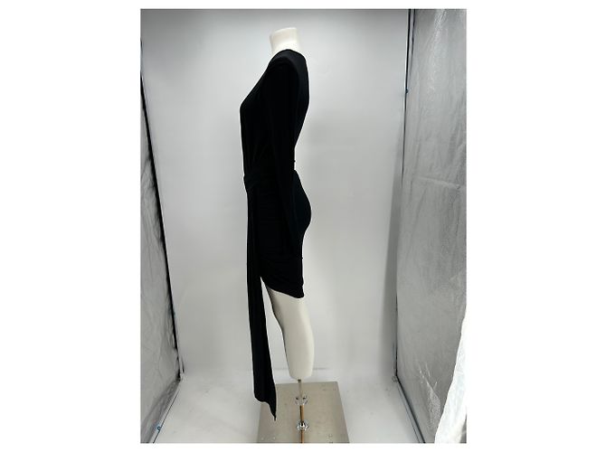 Schwarzes Viscose Kleid von Alexandre Vauthier Größe 38 - Ansicht 3