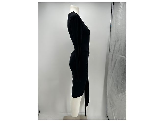 Schwarzes Viscose Kleid von Alexandre Vauthier Größe 38 - Ansicht 4