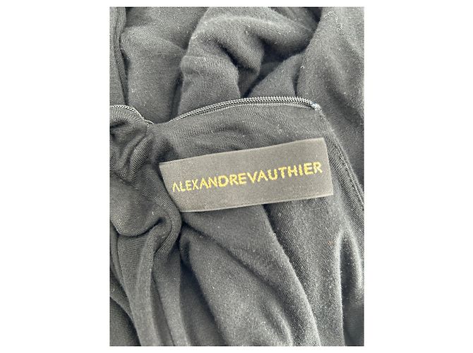 Schwarzes Viscose Kleid von Alexandre Vauthier Größe 38 - Ansicht 5