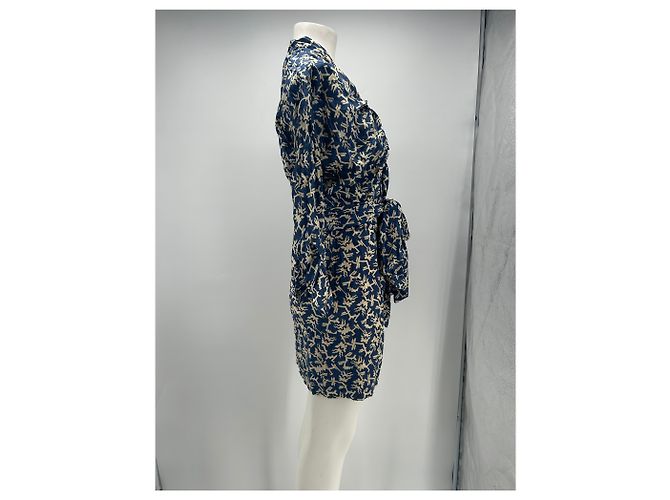 Vestido de algodón azul estampado Isabel Marant Etoile - vista 4
