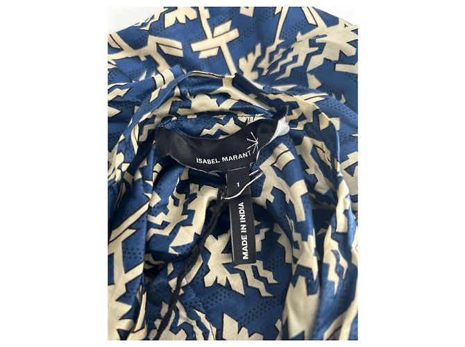Vestido de algodón azul estampado Isabel Marant Etoile - vista 5