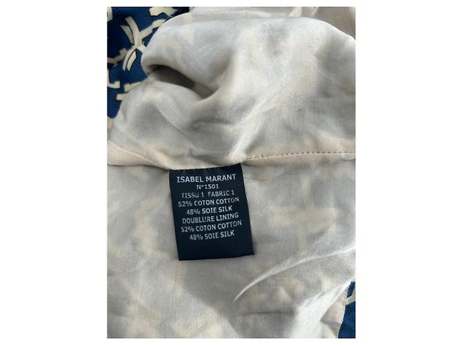 Vestido de algodón azul estampado Isabel Marant Etoile - vista 6