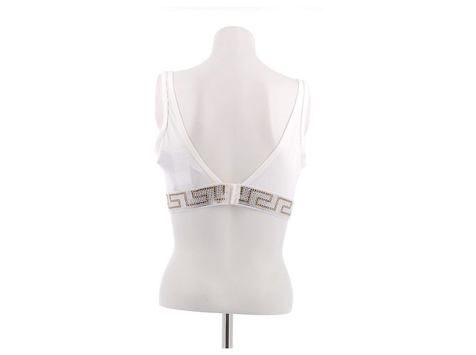 Versace Sutiã branco com strass - vista 2