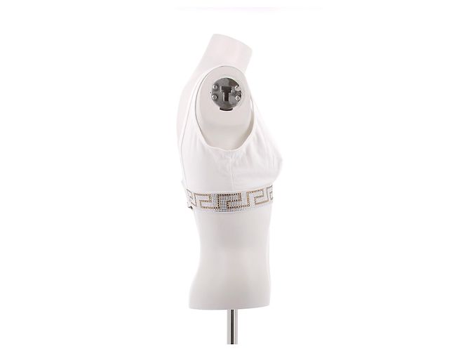 Versace Sutiã branco com strass - vista 3