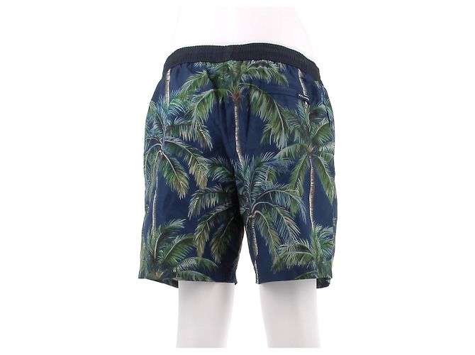 Dolce & Gabbana Printed Shorts Navy Blue Polyester M - view 2
