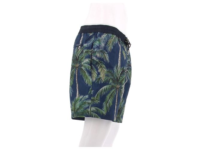 Dolce & Gabbana Printed Shorts Navy Blue Polyester M - view 3