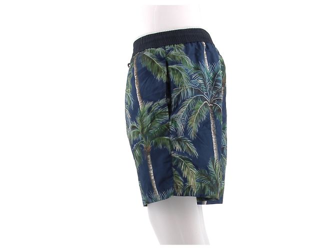 Dolce & Gabbana Printed Shorts Navy Blue Polyester M - view 4