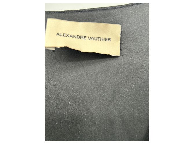 Alexandre Vauthier Schwarzes Kleid mit V-Ausschnitt - Ansicht 3