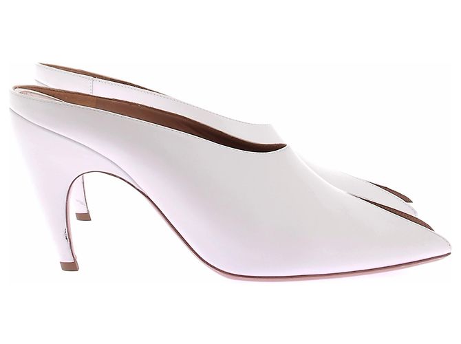 Alaïa Mules brancas de salto Branco - vista 4