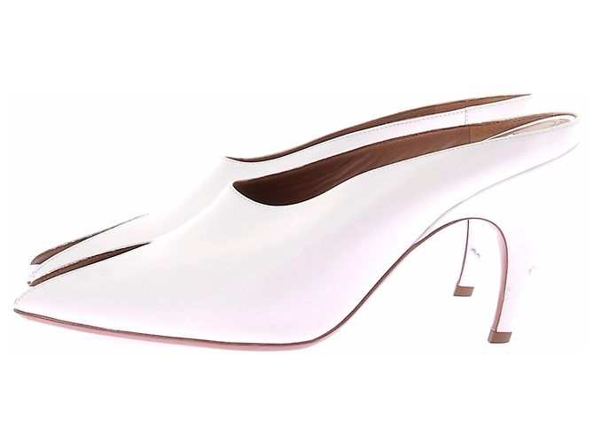 Alaïa Mules brancas de salto Branco - vista 5