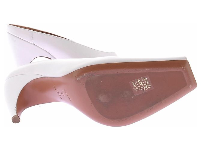 Alaïa Mules brancas de salto Branco - vista 7
