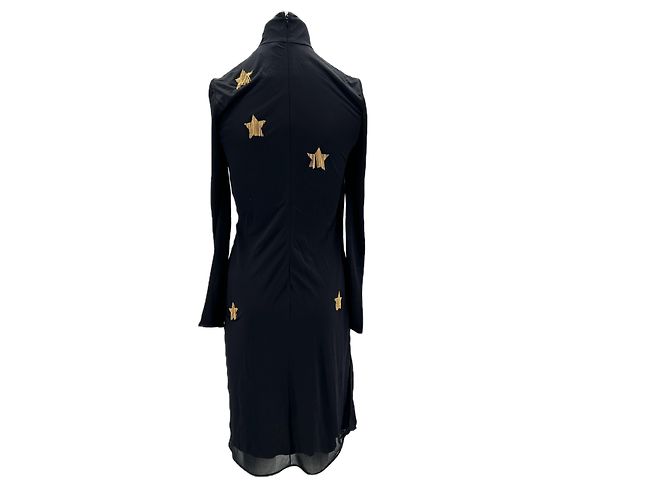 Burberry Schwarzes Kleid mit Sternen - Ansicht 2