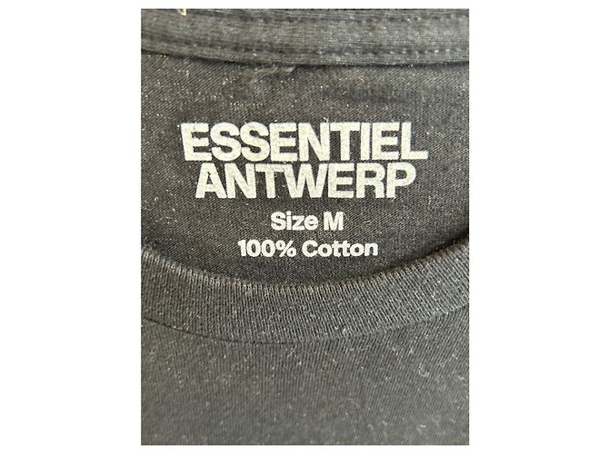 Camiseta de algodón estampada negra Essentiel Antwerp M Negro - vista 3