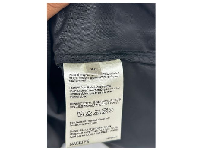 Autre Marque Camicetta in raso nero NACKIYÉ - vista 6