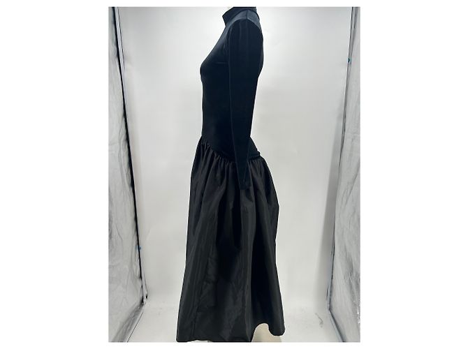 Autre Marque Abito nero bimatieriale NORMAILLOT - vista 4