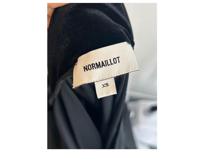 Autre Marque Abito nero bimatieriale NORMAILLOT - vista 5