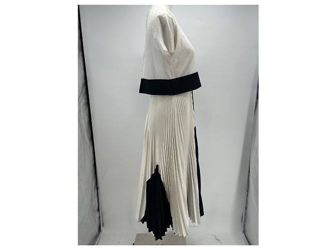 Abito maxi bicolore Proenza Schouler bianco - vista 3