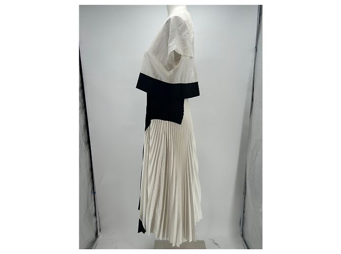Abito maxi bicolore Proenza Schouler bianco - vista 4