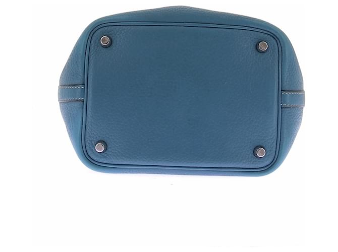 Hermès Borsa in pelle blu "Picotin Lock" - vista 8