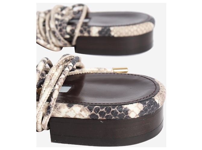 Autre Marque Braune Schlangenleder-Sandalen - Größe EU 38 - Ansicht 4