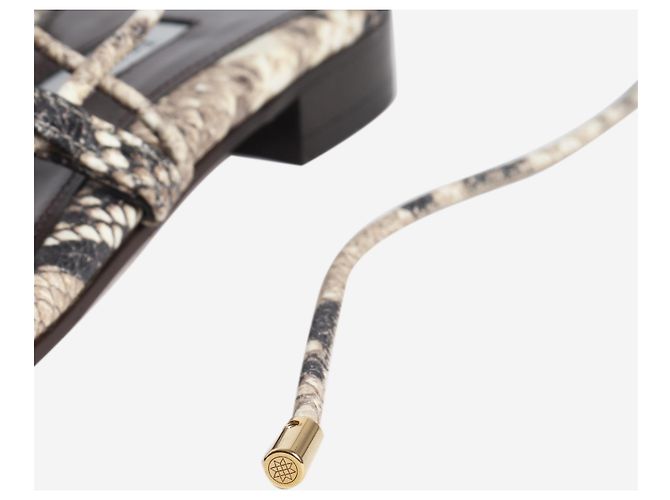 Autre Marque Braune Schlangenleder-Sandalen - Größe EU 38 - Ansicht 6