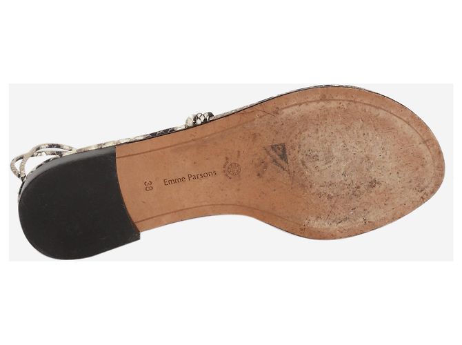 Autre Marque Braune Schlangenleder-Sandalen - Größe EU 38 - Ansicht 7