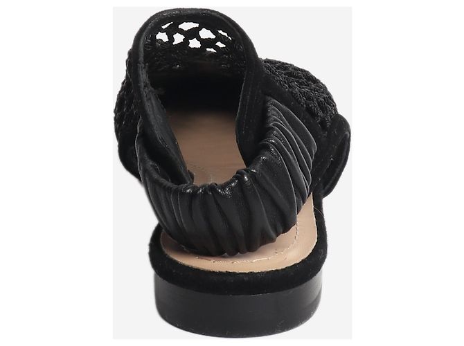 Dior Black suede and mesh slingbacks - size EU 38 (UK 5) - view 3