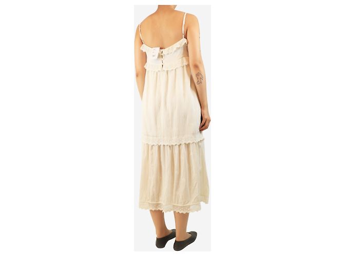 Ba&Sh Weißes besticktes Slip-Kleid - Größe S - Ansicht 2