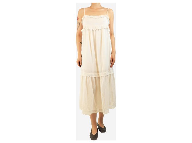 Ba&Sh Weißes besticktes Slip-Kleid - Größe S - Ansicht 3