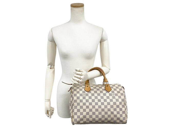 Bolso Louis Vuitton Speedy 30 Negro Blanco - vista 11