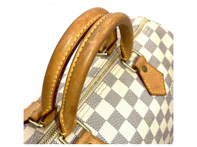 Bolso Louis Vuitton Speedy 30 Negro Blanco - vista 7