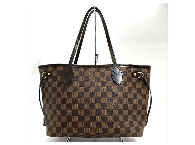 Bolso Tote Louis Vuitton Neverfull PM Castaño Fucsia Damier ebene - vista 4