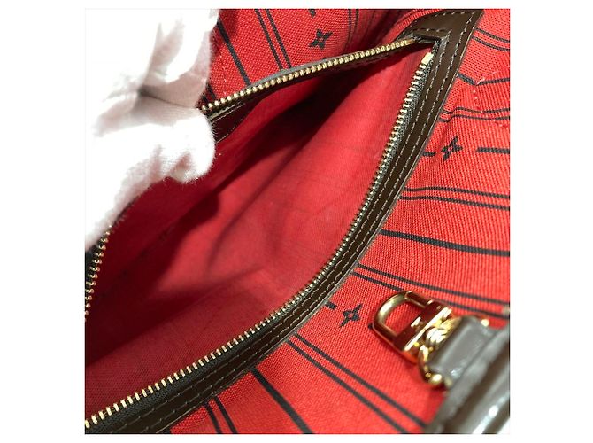 Bolso Tote Louis Vuitton Neverfull PM Castaño Fucsia Damier ebene - vista 6