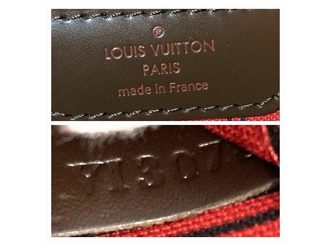 Bolso Tote Louis Vuitton Neverfull PM Castaño Fucsia Damier ebene - vista 7