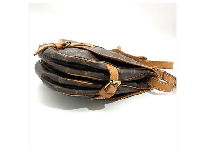 Borsa a Spalla Louis Vuitton Saumur 30 Marrone Monogramma - vista 2