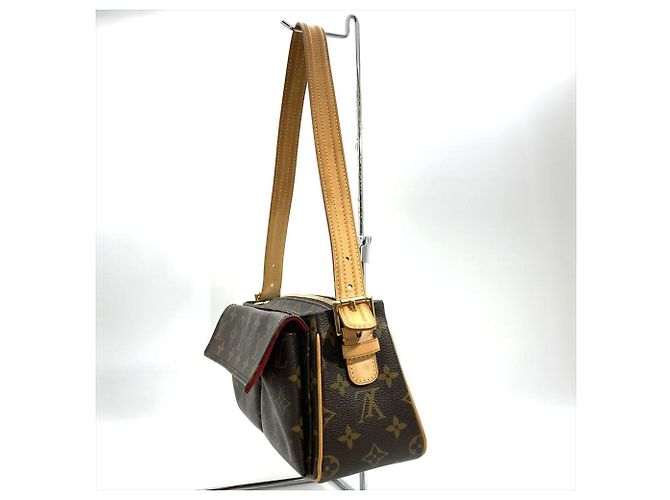 Borsa a Spalla Louis Vuitton Vivacite MM Marrone Monogramma - Ansicht 2