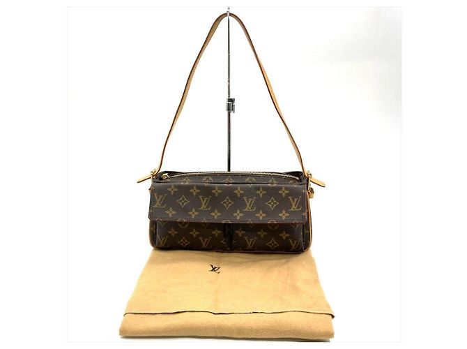 Borsa a Spalla Louis Vuitton Vivacite MM Marrone Monogramma - Ansicht 8