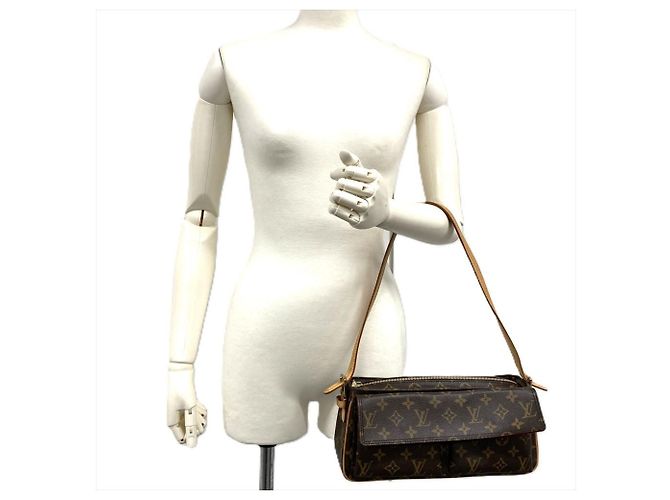 Borsa a Spalla Louis Vuitton Vivacite MM Marrone Monogramma - Ansicht 9