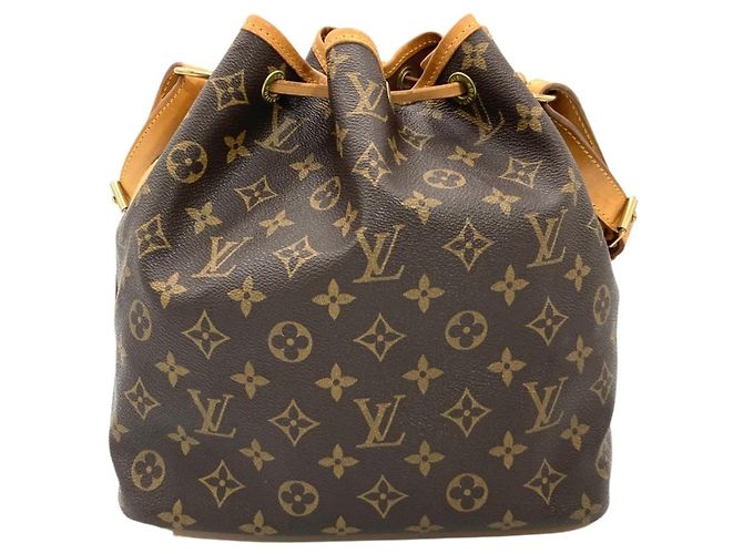 Noe Borsa a Spalla Louis Vuitton Petit Noé Marrone Nero Blu Monogramma - vista 3