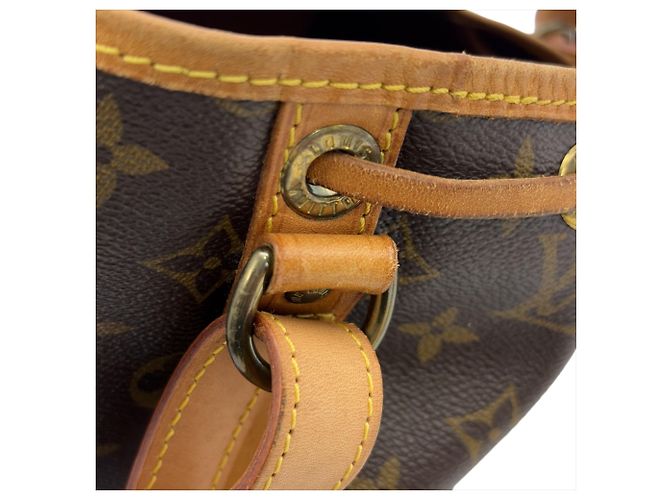 Noe Borsa a tracolla Louis Vuitton Petit Noé Monogram Marrone Nero Monogramma - vista 12