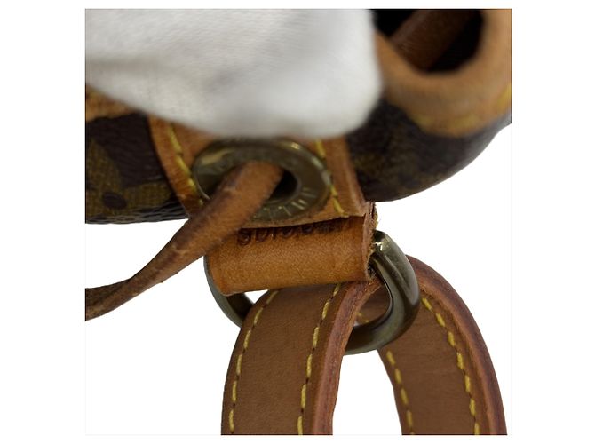 Noe Borsa a tracolla Louis Vuitton Petit Noé Monogram Marrone Nero Monogramma - vista 13