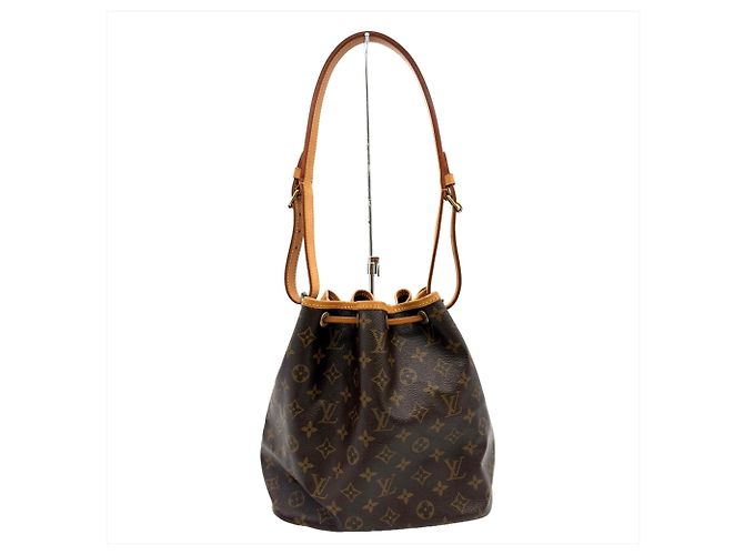 Noe Borsa a tracolla Louis Vuitton Petit Noé Monogram Marrone Nero Monogramma - vista 3