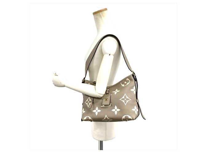 Borsa a tracolla Louis Vuitton Carryall Zip NM PM Multicolore Beige Crudo Monogramma - vista 9