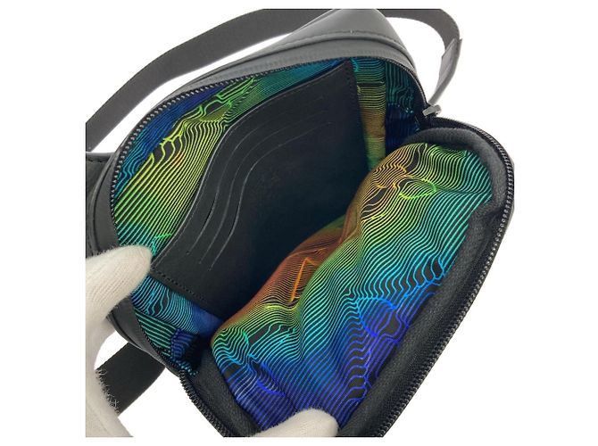 Borsa a tracolla in pelle nera Louis Vuitton Nero - vista 10