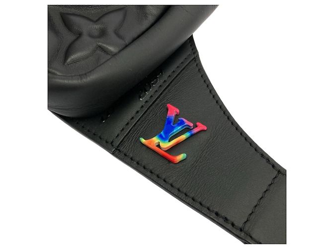Borsa a tracolla in pelle nera Louis Vuitton Nero - vista 7