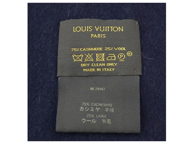 Stola in cashmere Louis Vuitton Marrone Rosso Blu navy - vista 3