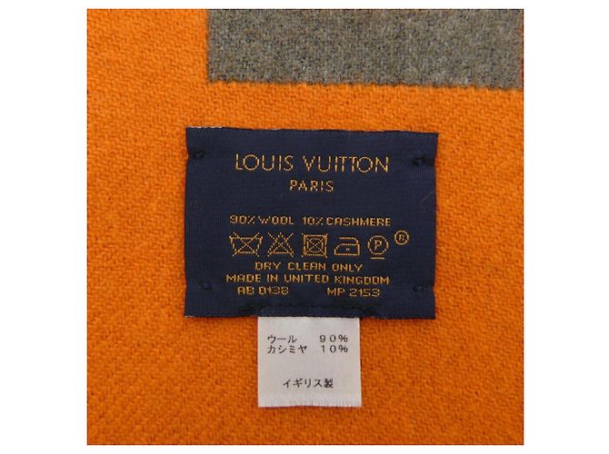 Sciarpa Louis Vuitton City Fluo Marrone Arancione - vista 3