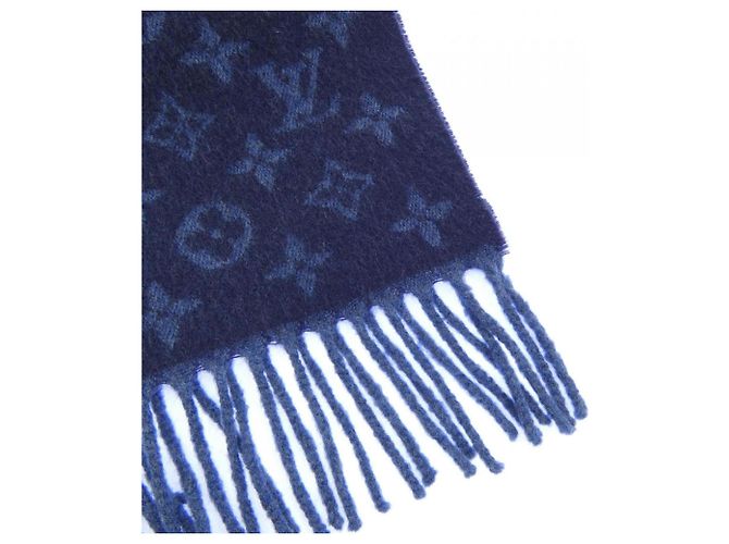 Stola in cashmere Louis Vuitton Monogram Gradient Blu navy - vista 2